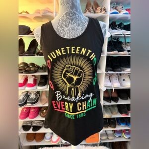 Juneteenth Breaking Every Chain Tank Top Medium